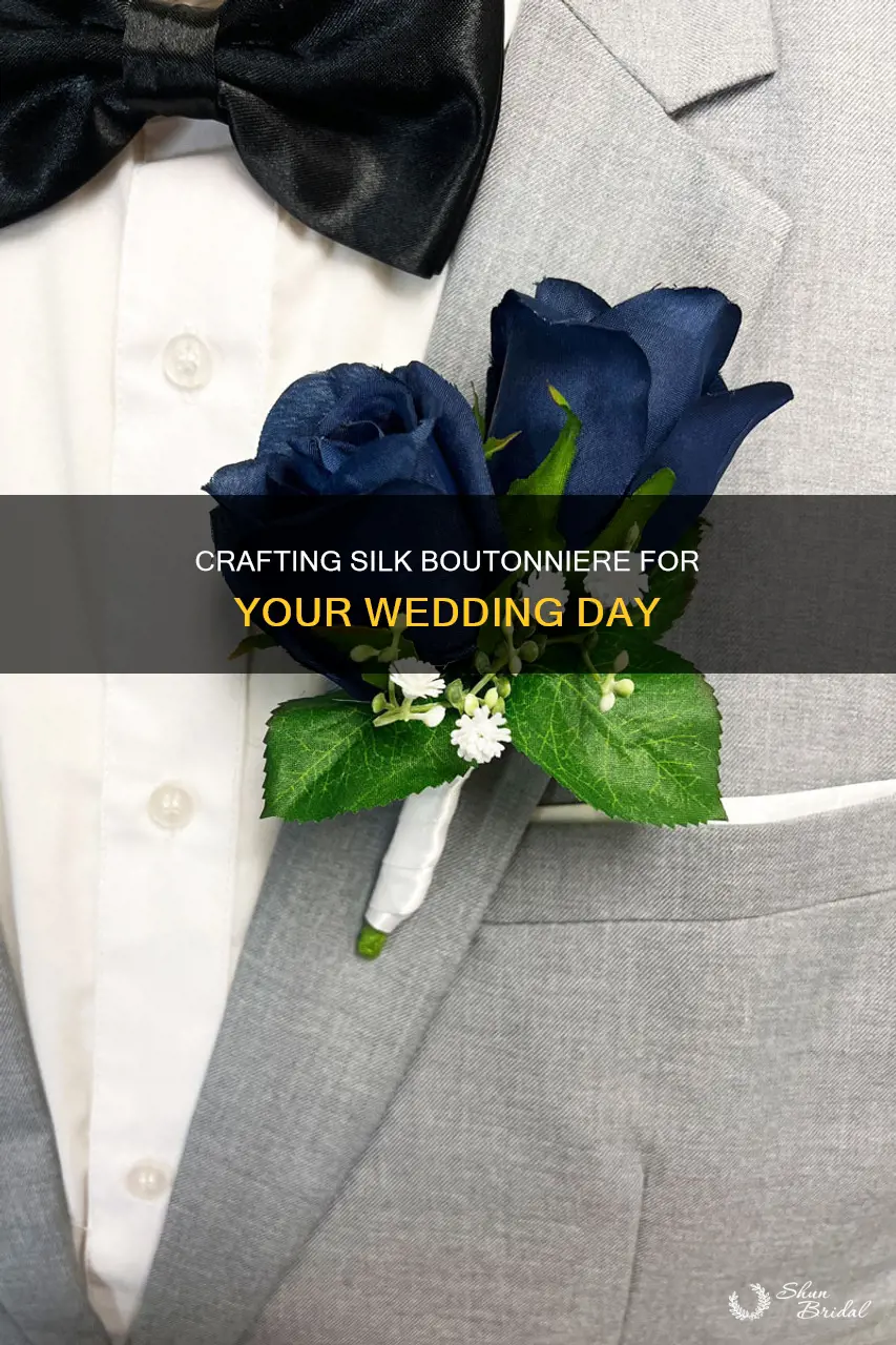 how to make a silk boutonniere for a wedding