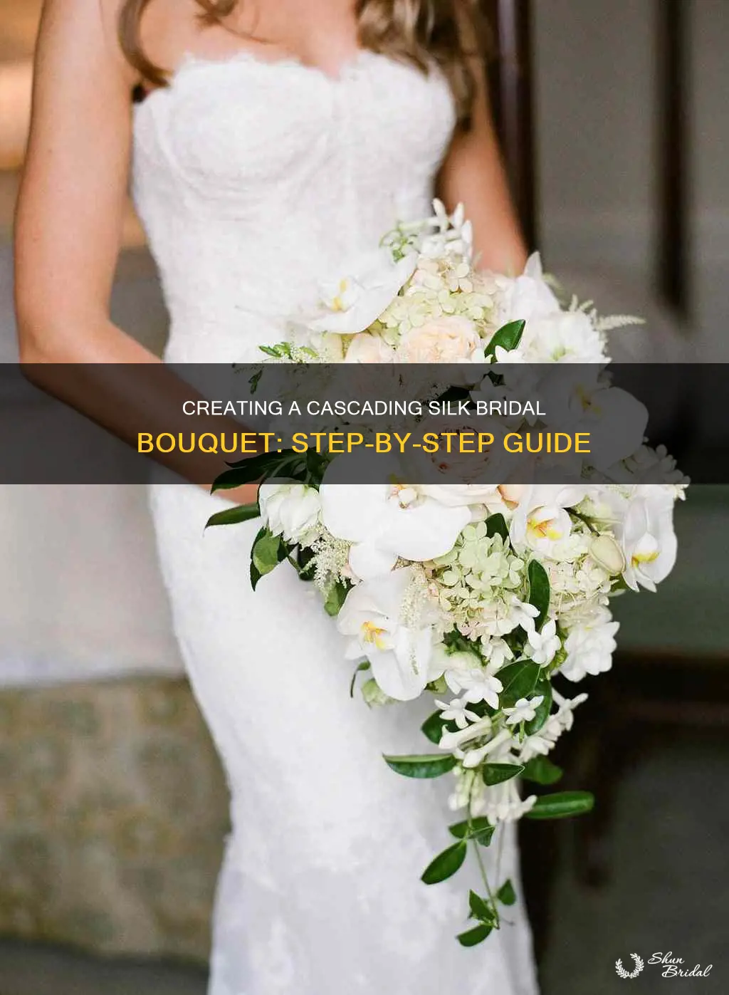 how to make a silk cascade wedding bouquet