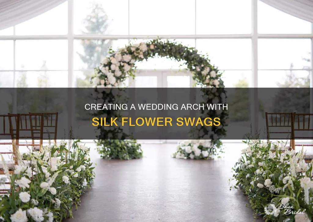 how to make a silk flower swag for wedding arch