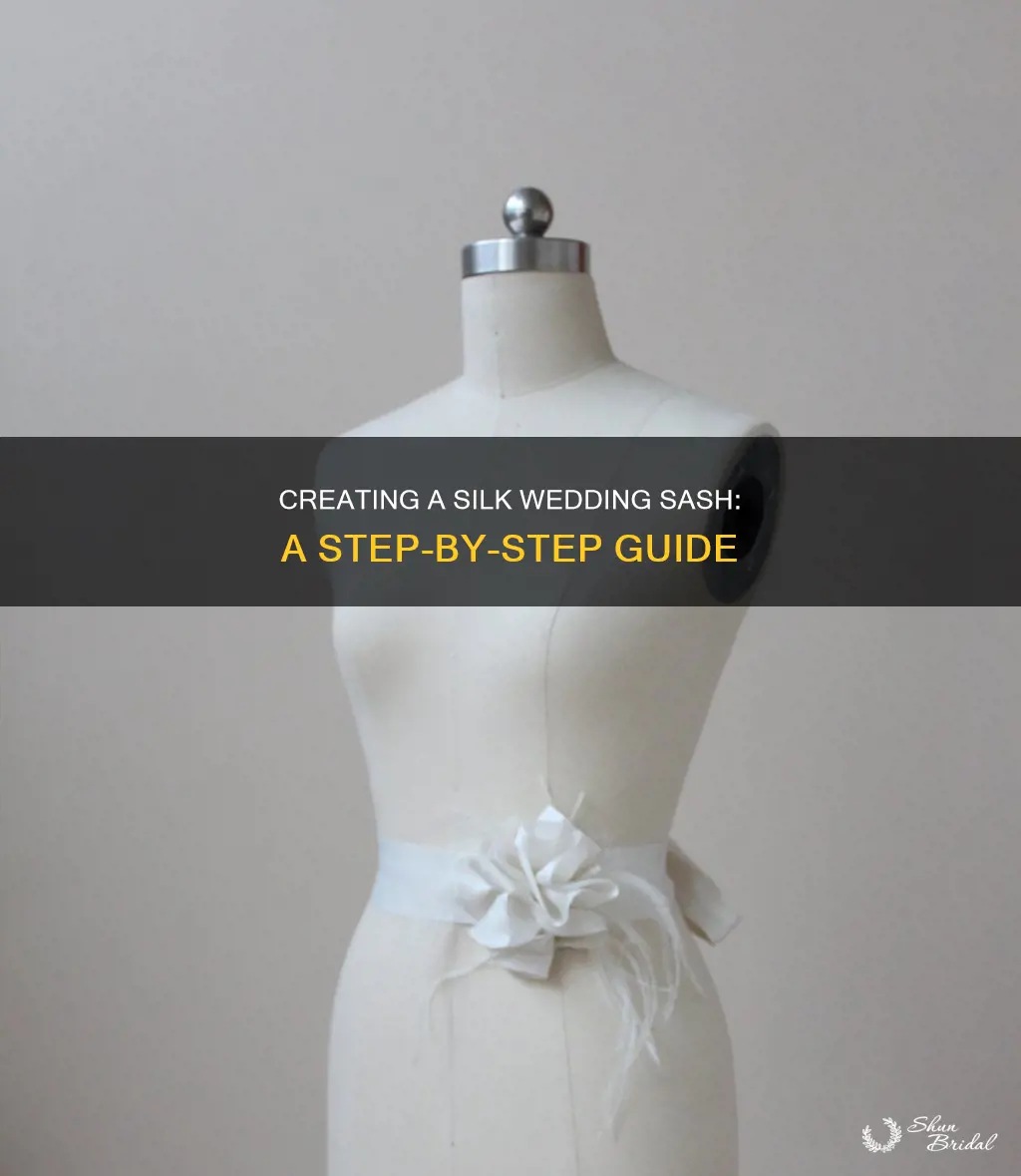 how to make a silk wedding sash