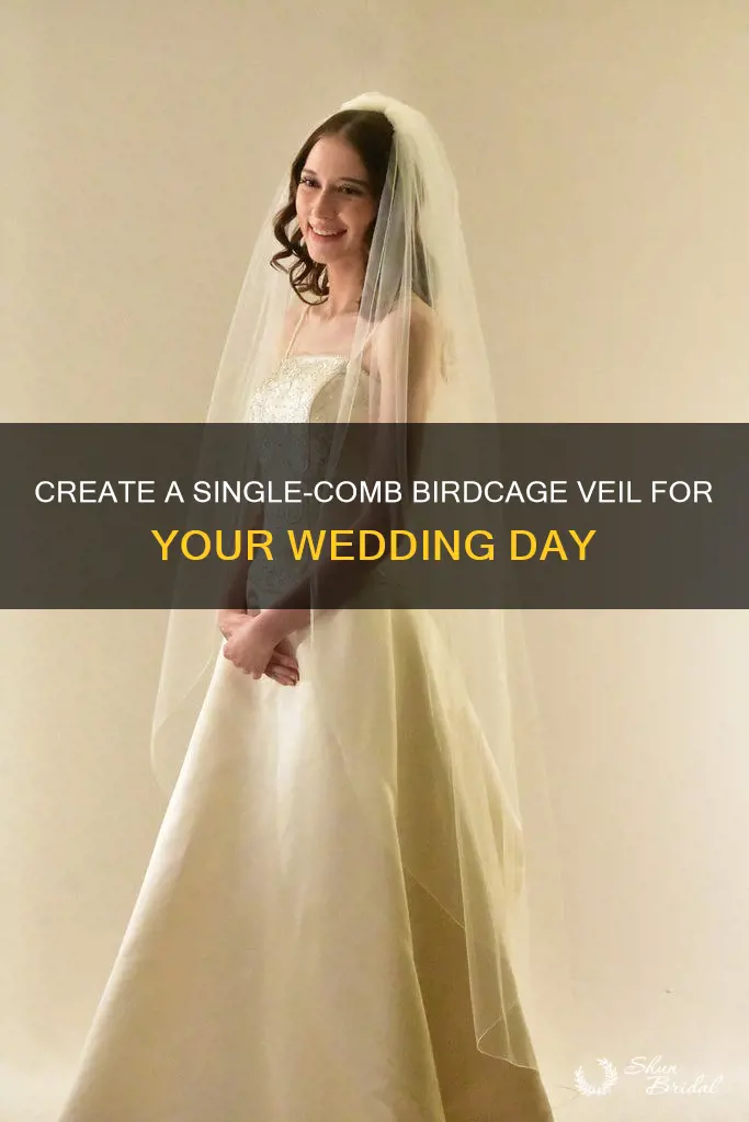 how to make a single comb birdcage wedding veil