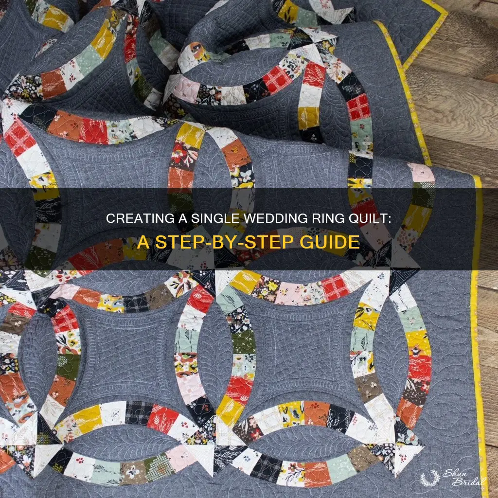 how to make a single wedding ring quilt