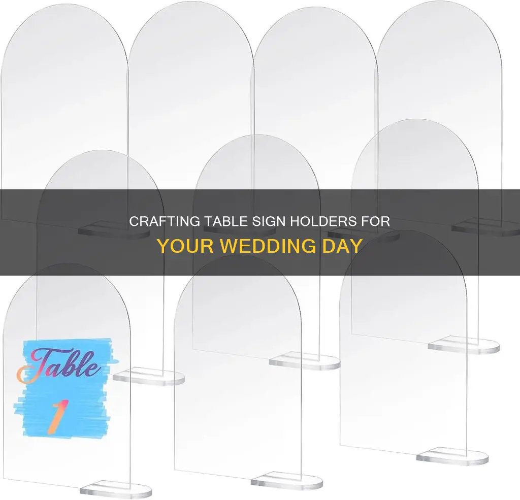 how to make a small table sign holder wedding