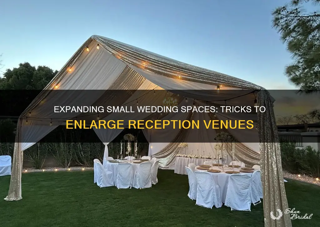 how to make a small wedding reception space feel bigger