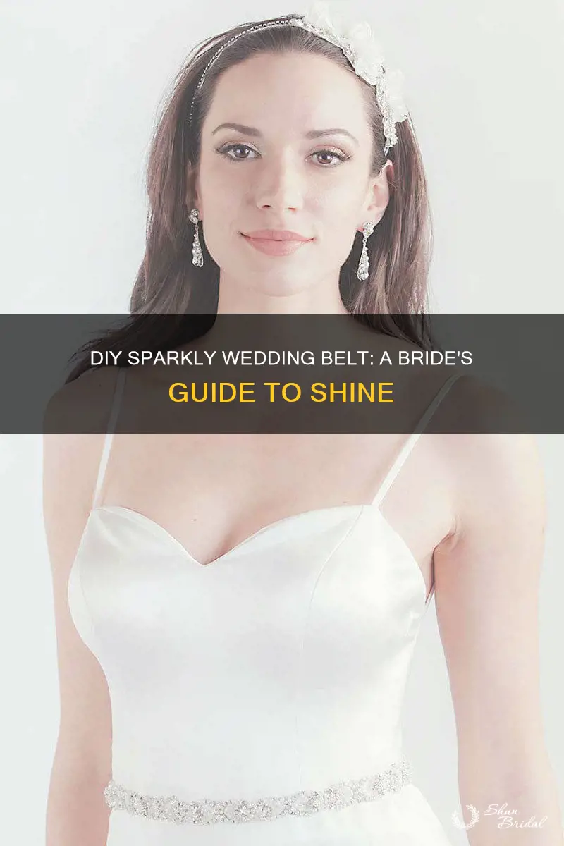 how to make a sparkly wedding belt