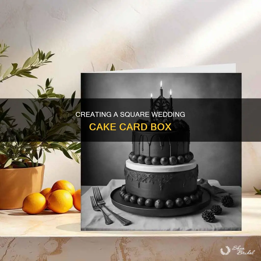 how to make a square wedding cake card box