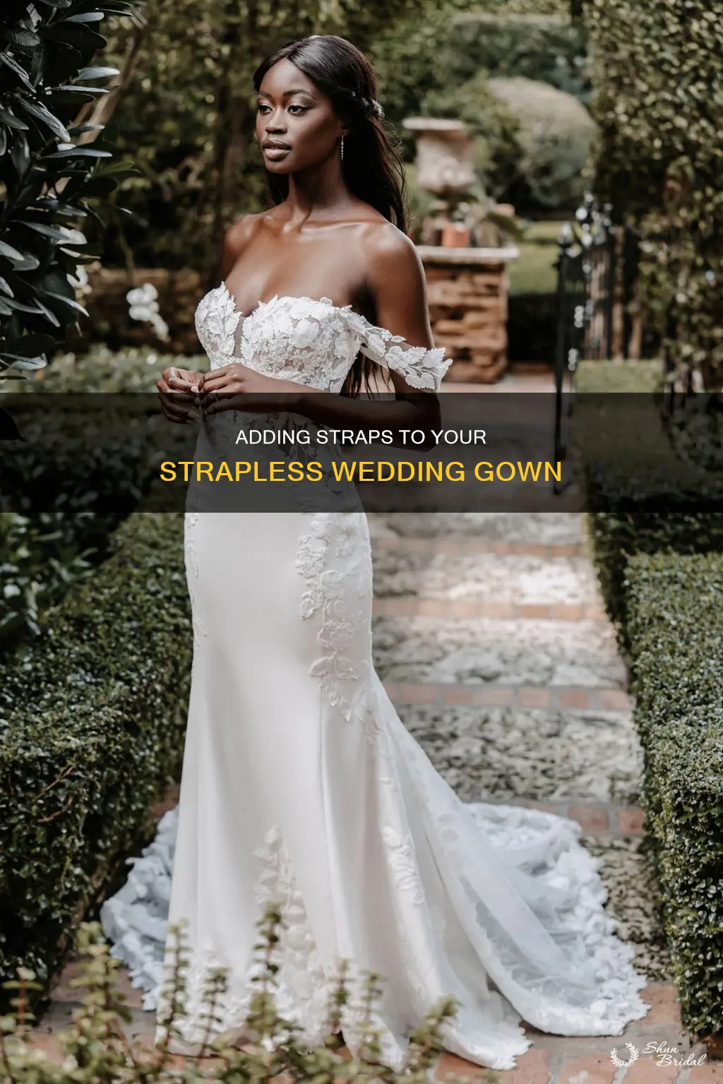 how to make a strapless wedding dress have straps