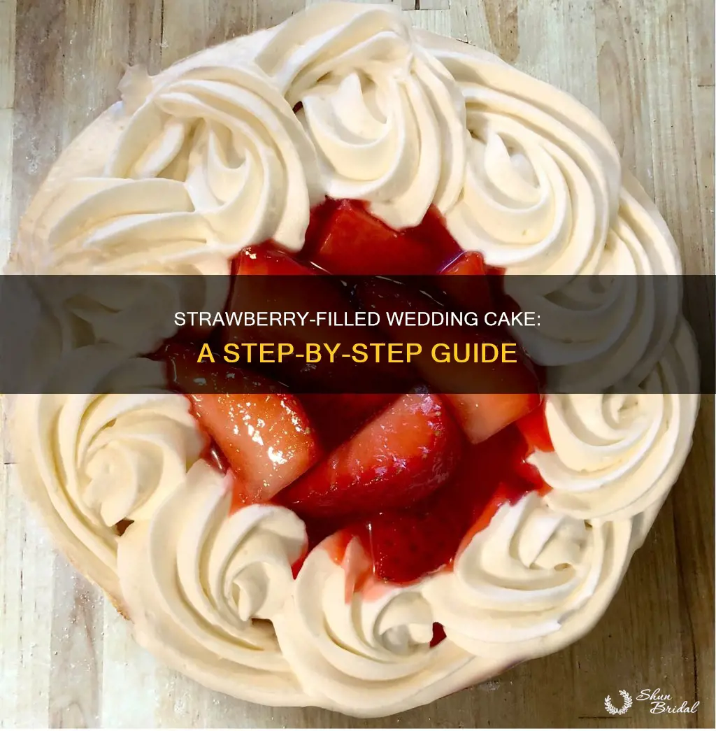 how to make a strawberry filled wedding cake