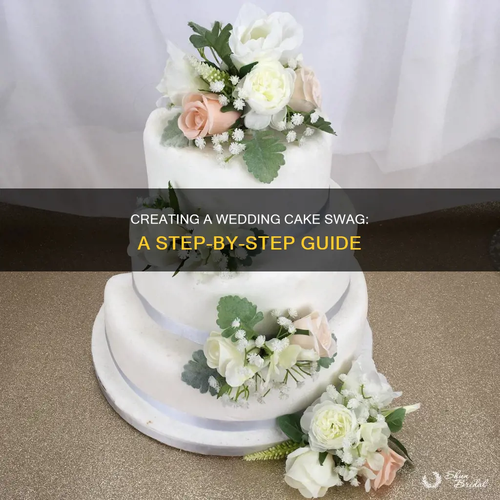 how to make a swag for a wedding cake