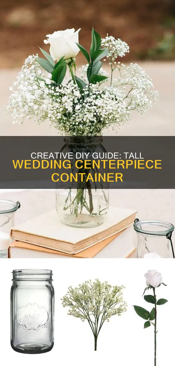 how to make a tall wedding centerpiece container