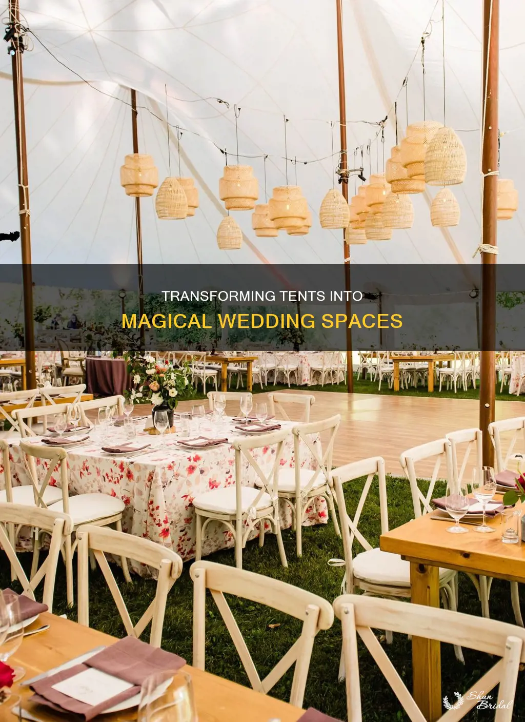 how to make a tent look amazing for a wedding