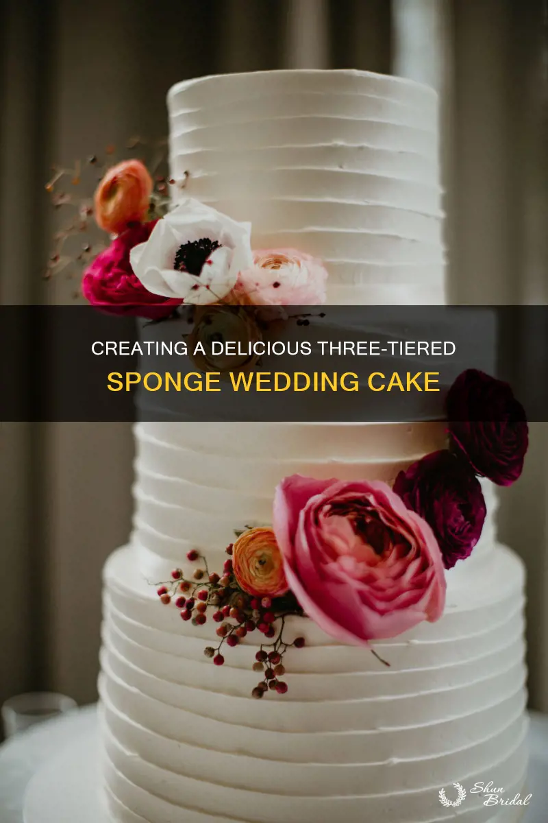 how to make a three tier sponge wedding cake