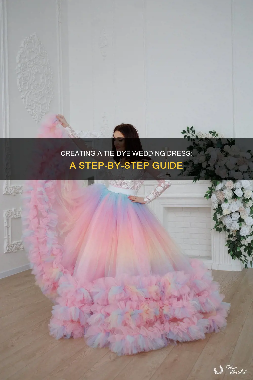 how to make a tie dye wedding dress