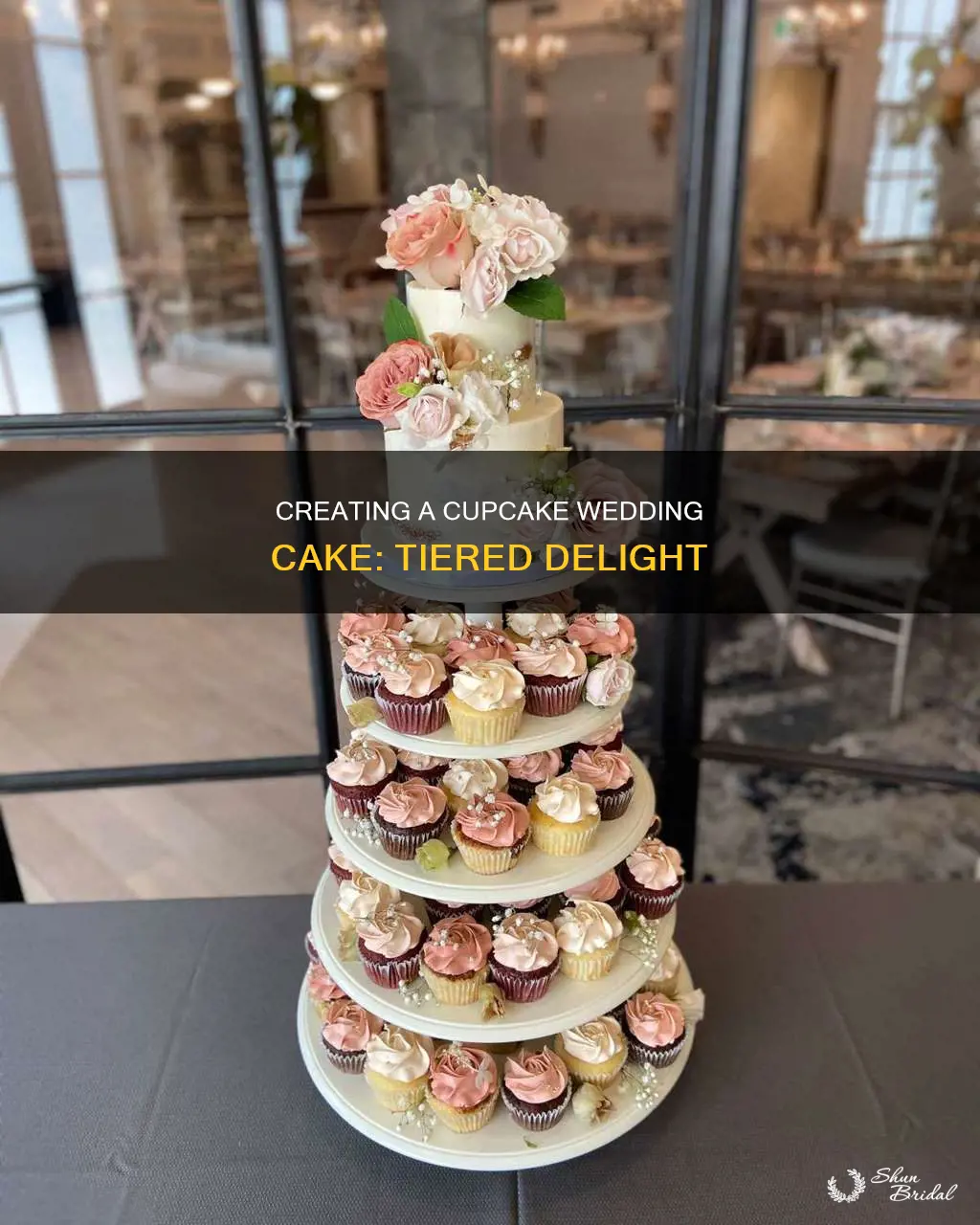 how to make a tiered cupcake wedding cake