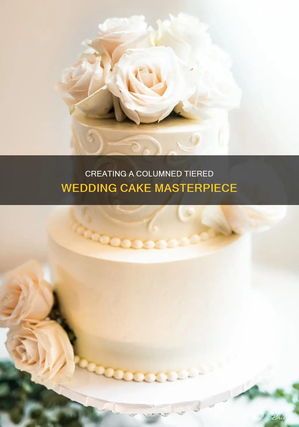 how to make a tiered wedding cake with columns