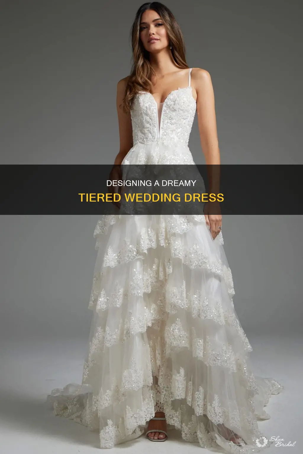 how to make a tiered wedding dress