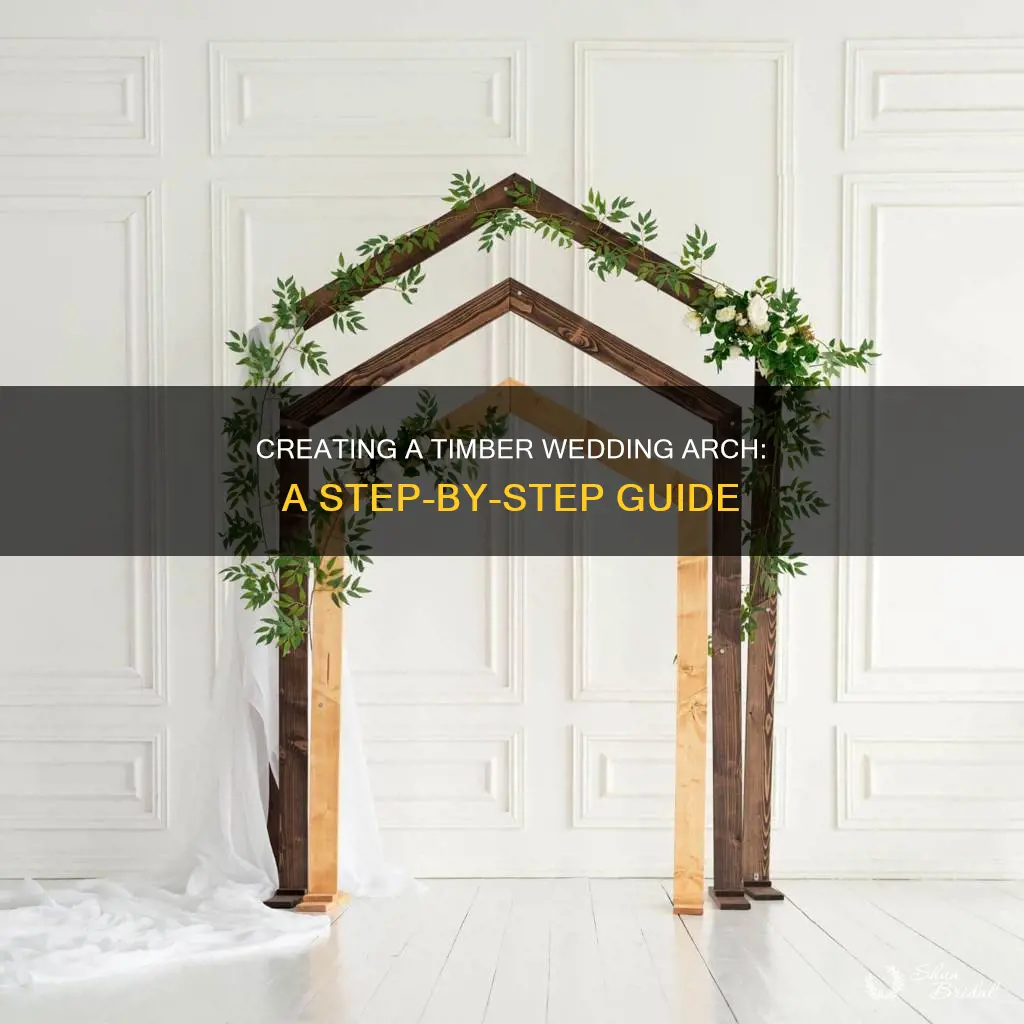 how to make a timber wedding arch