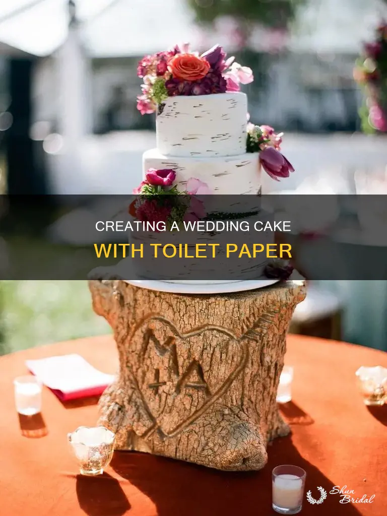 how to make a toilet paper wedding cake