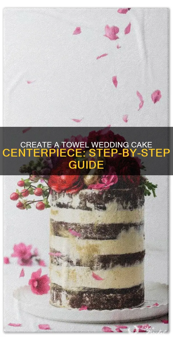 how to make a towel wedding cake centerpiece