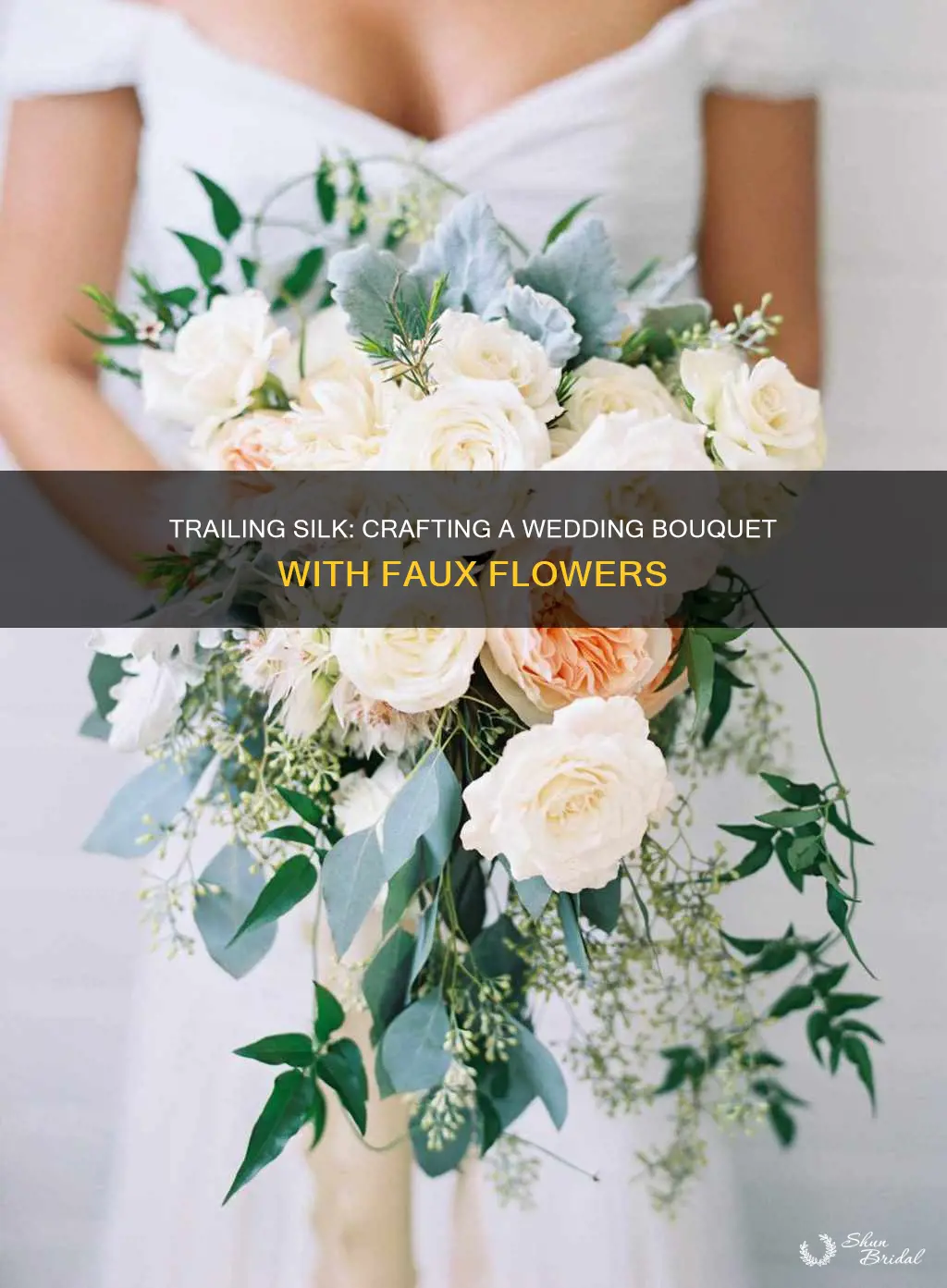 how to make a trailing wedding bouquet with silk flowers