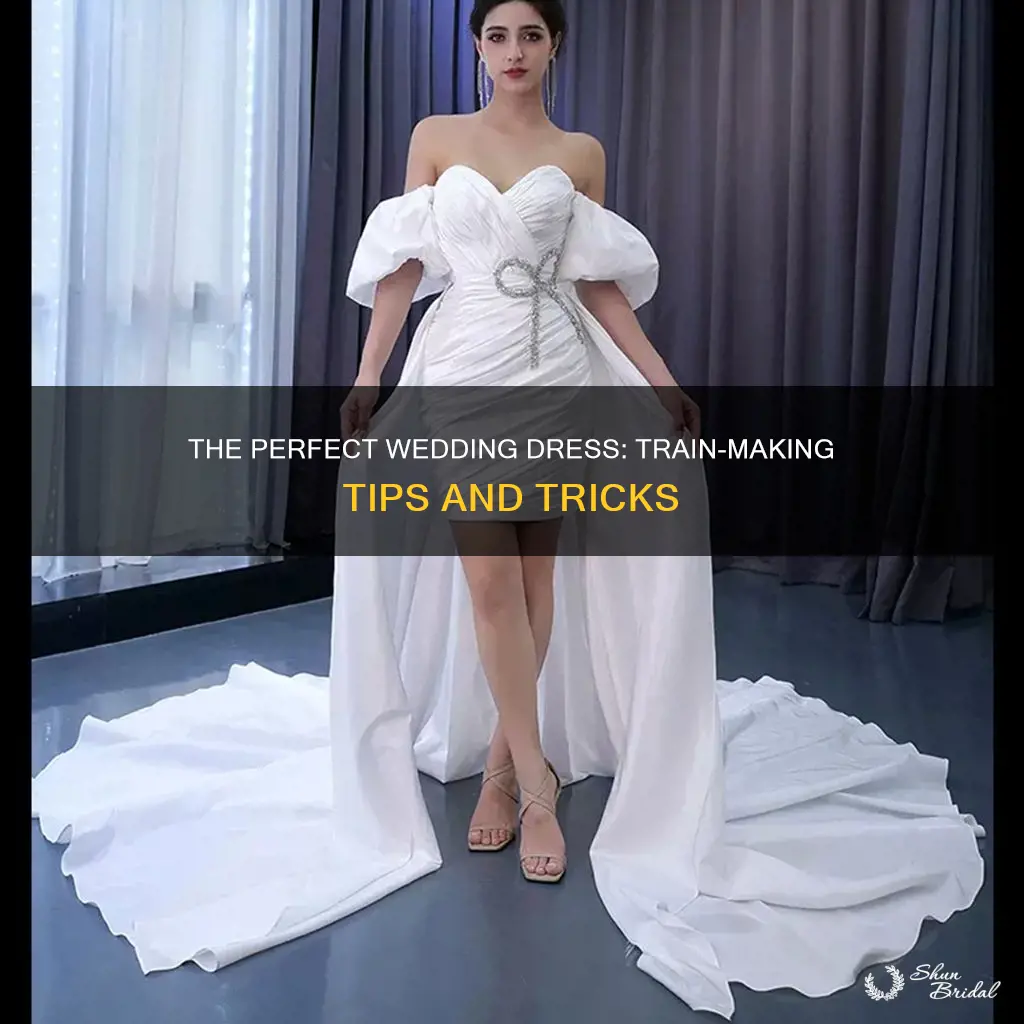 how to make a train for a wedding dress