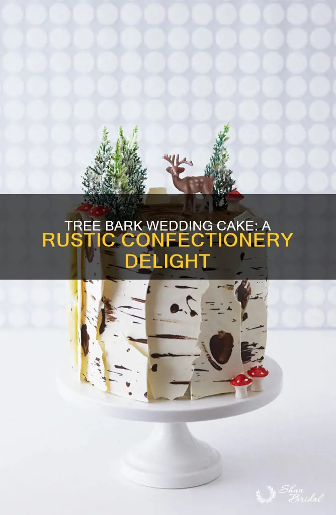 how to make a tree bark wedding cake