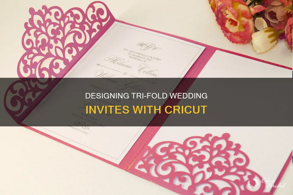 how to make a tri fold wedding invitation with cricut