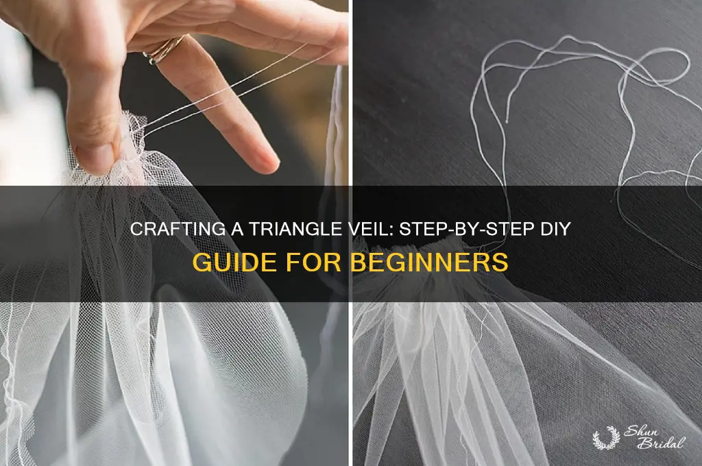 how to make a triangle shape veil