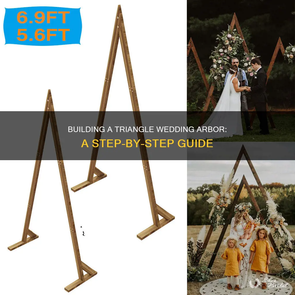 how to make a triangle wedding arbor