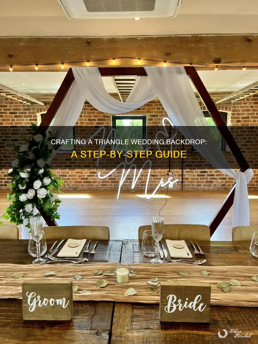 how to make a triangle wedding backdrop