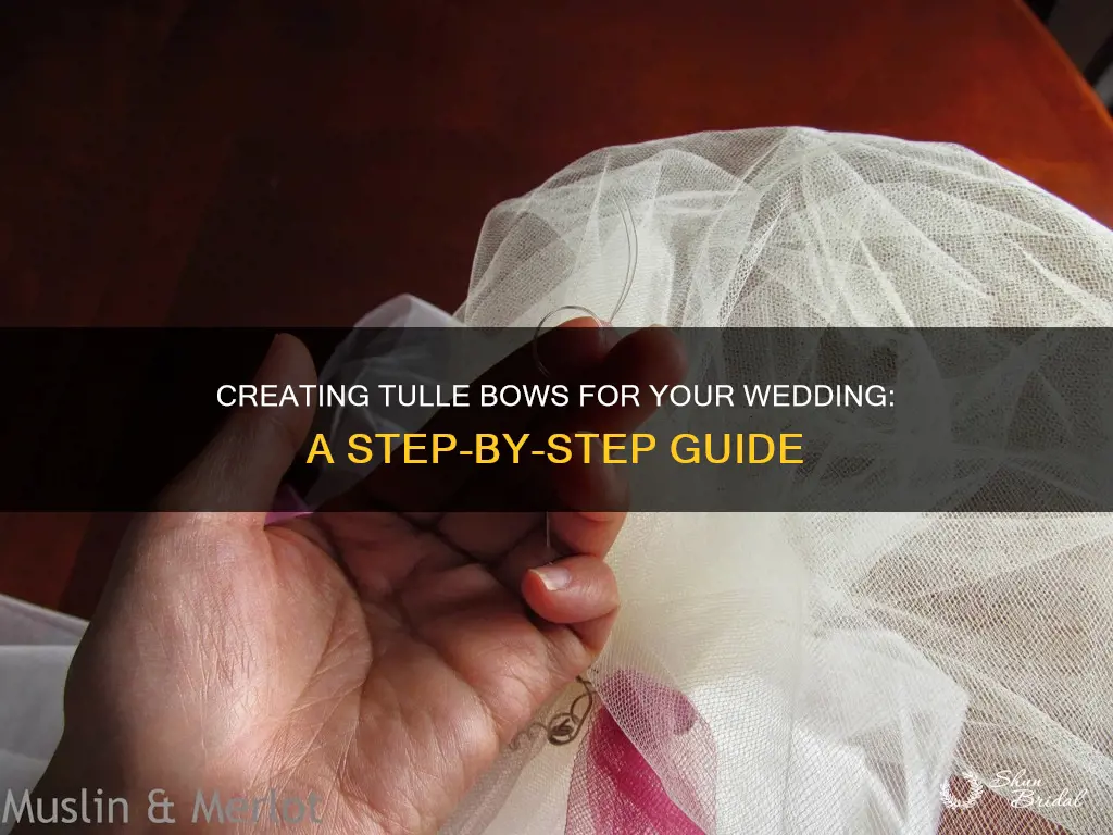 how to make a tulle bow for wedding