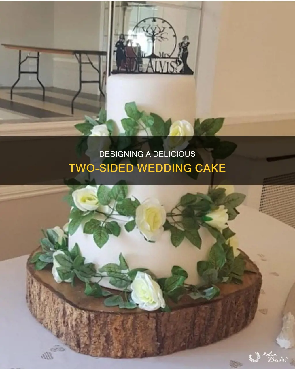 how to make a two sided wedding cake