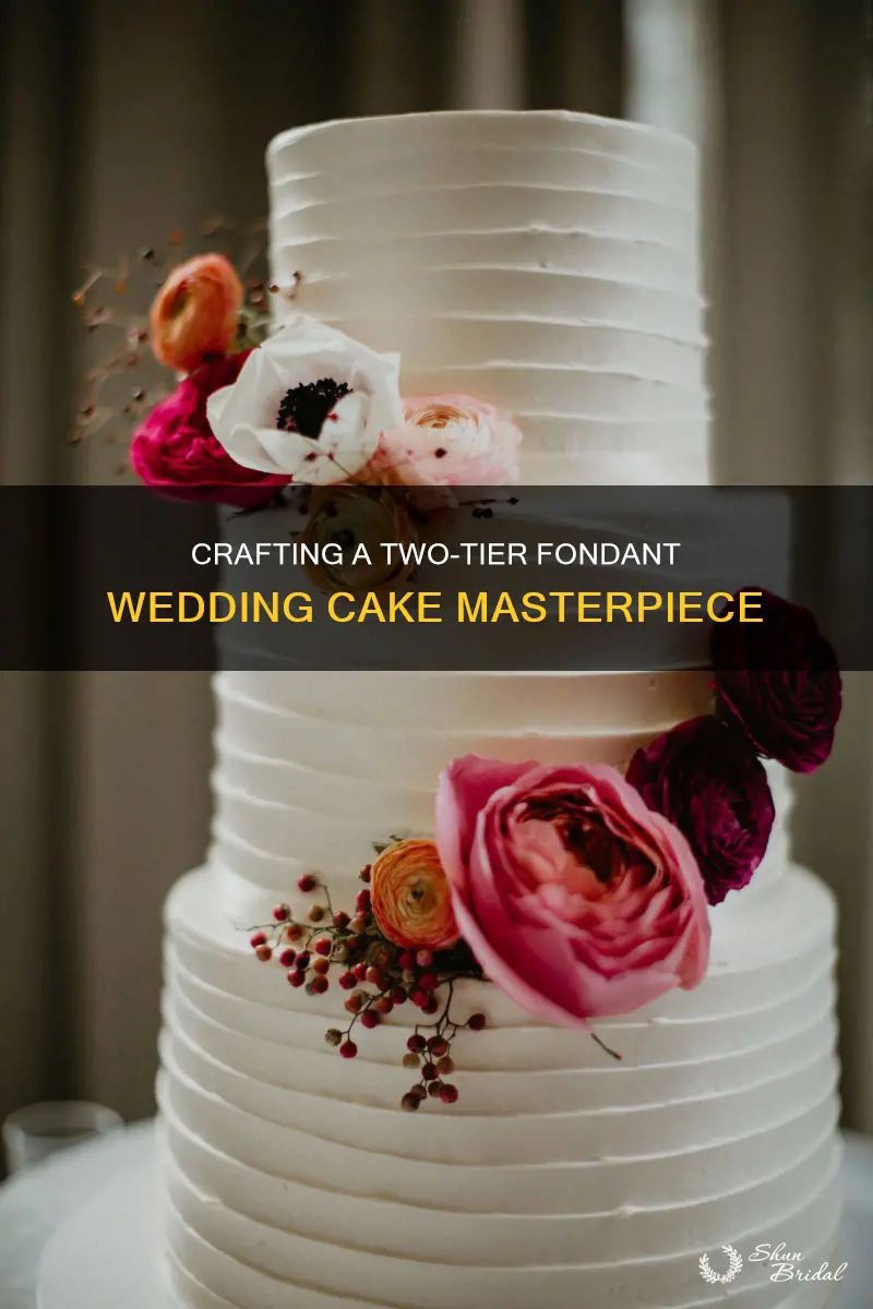 how to make a two tier fondant wedding cake