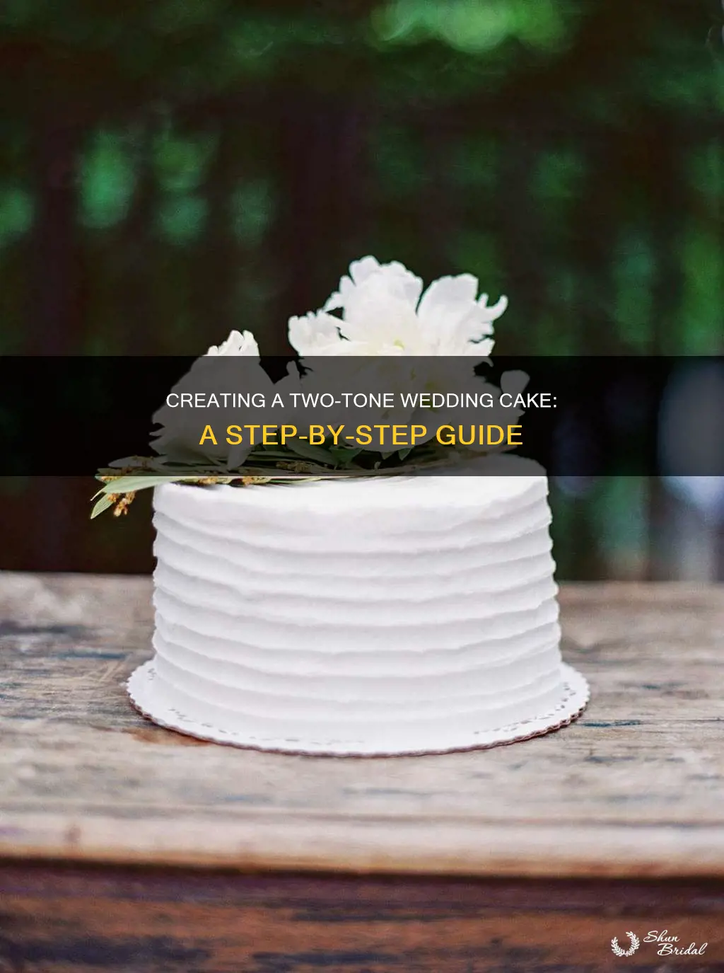 how to make a two tone wedding cake