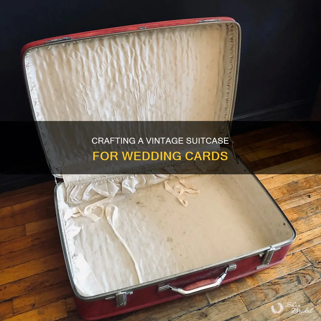 how to make a vintage suitcase wedding card box