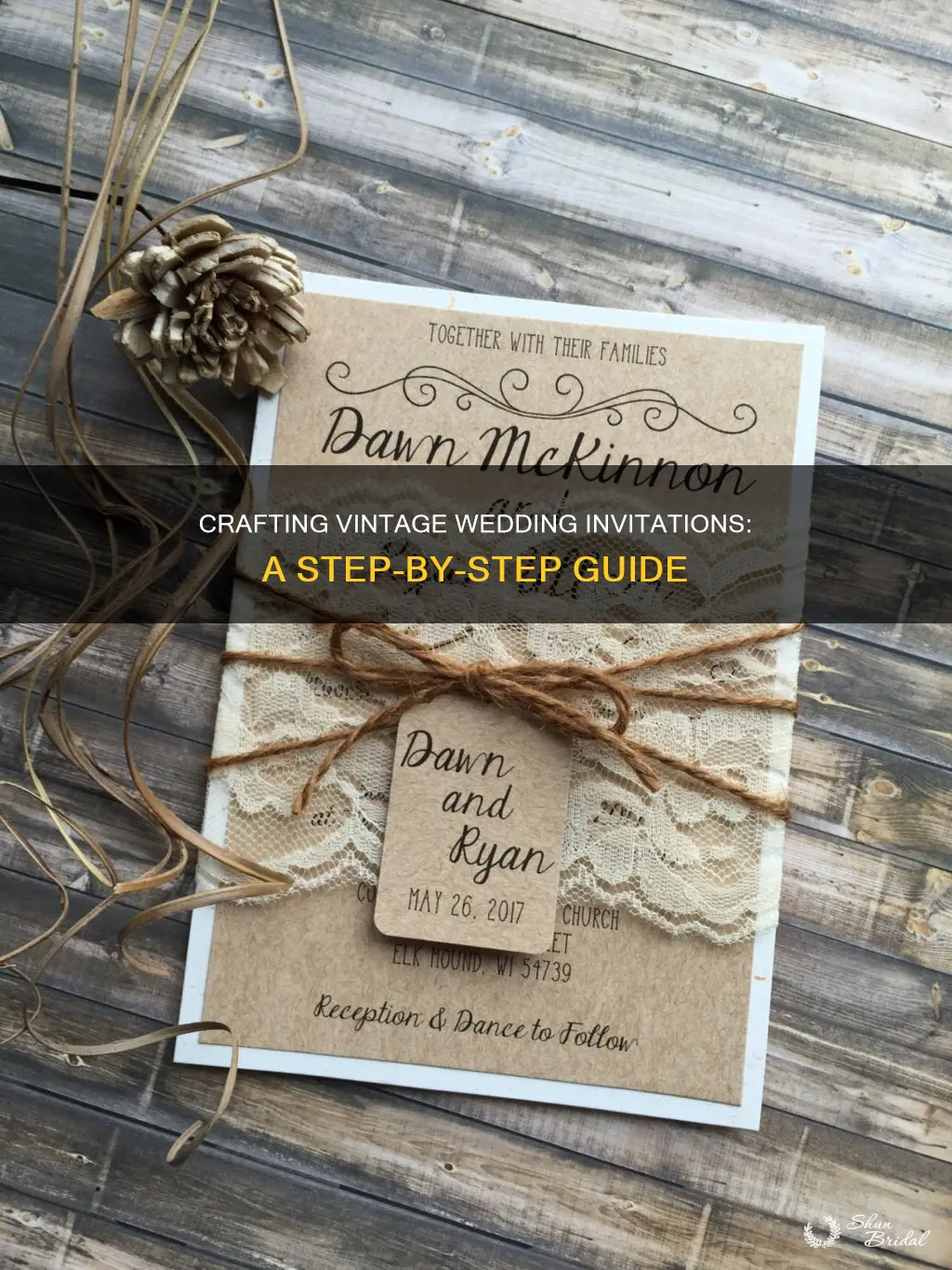 how to make a vintage wedding invitation