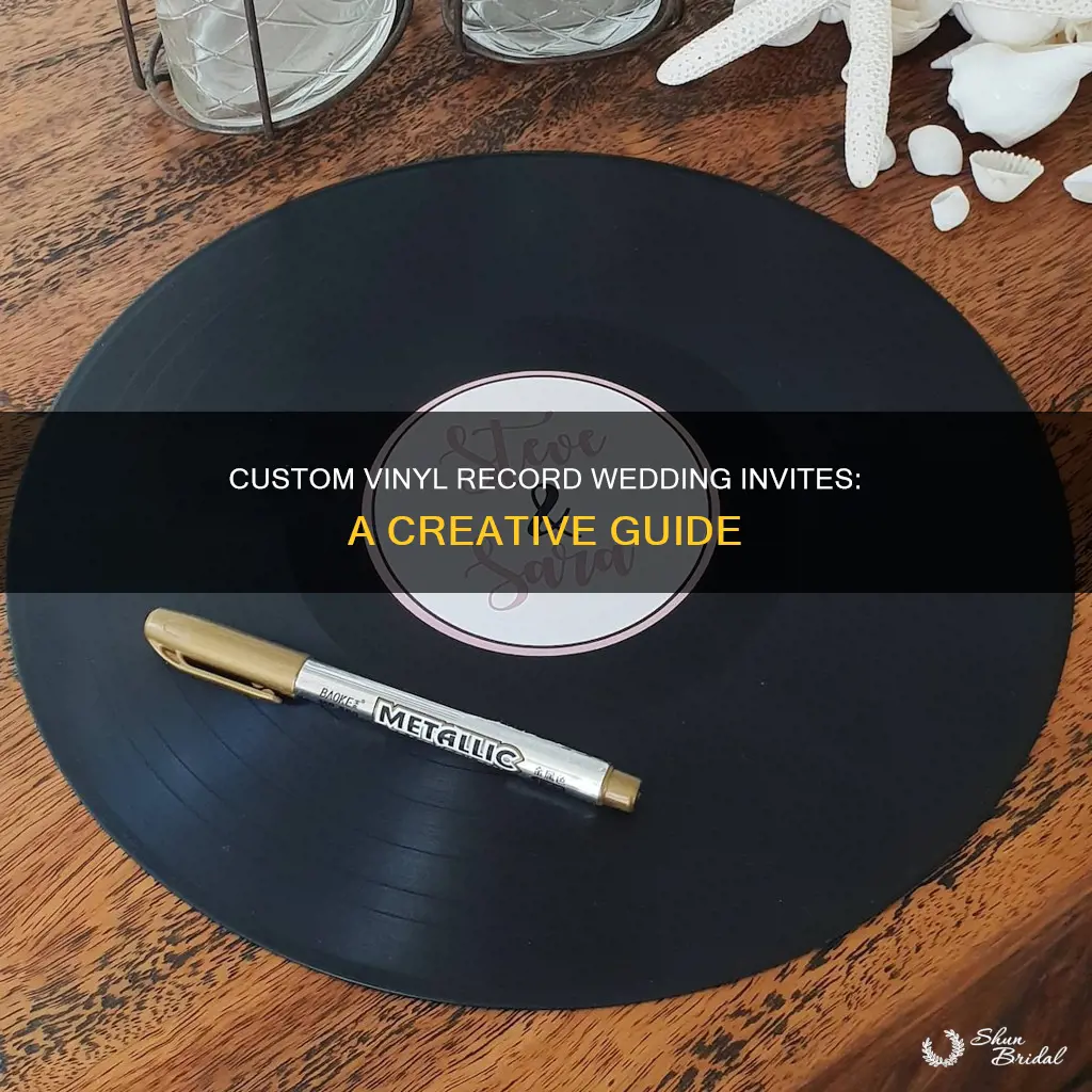 how to make a vinyl record wedding invitation