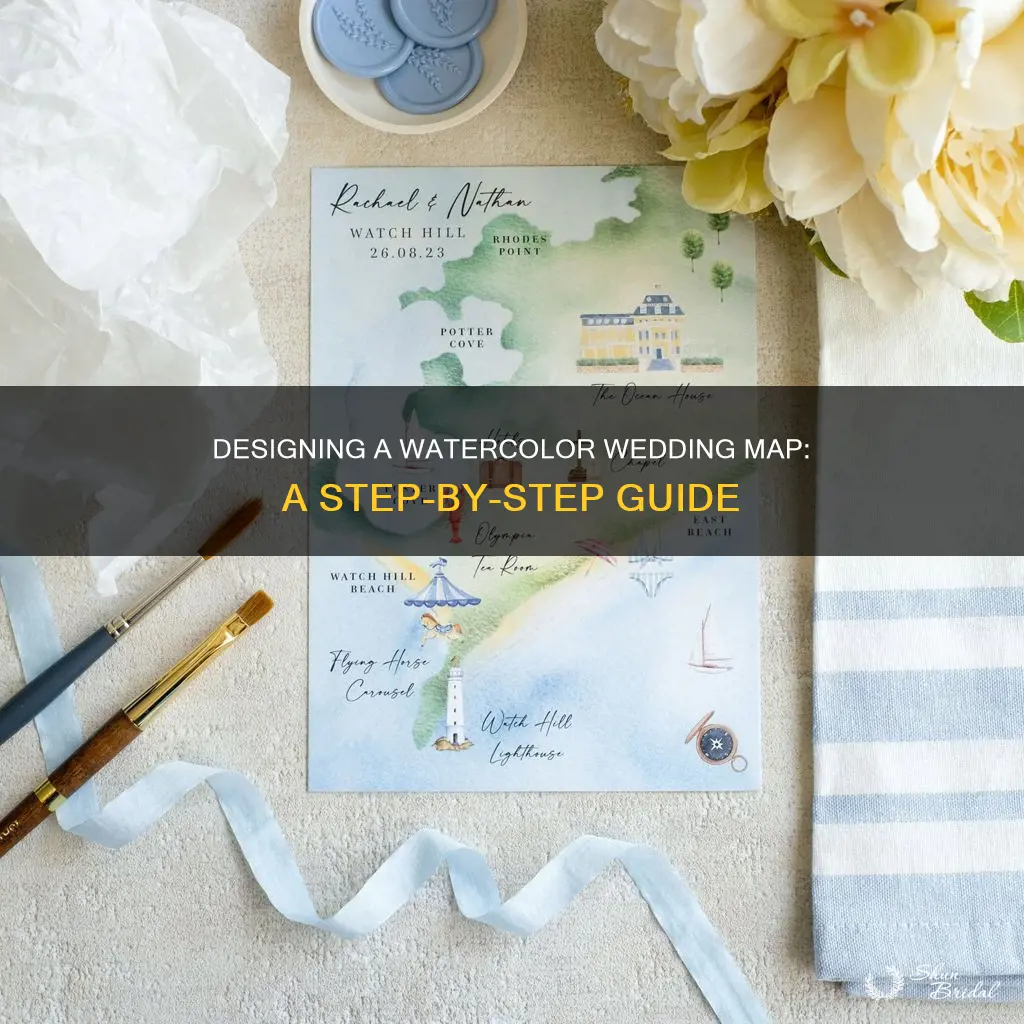 how to make a watercolor wedding map