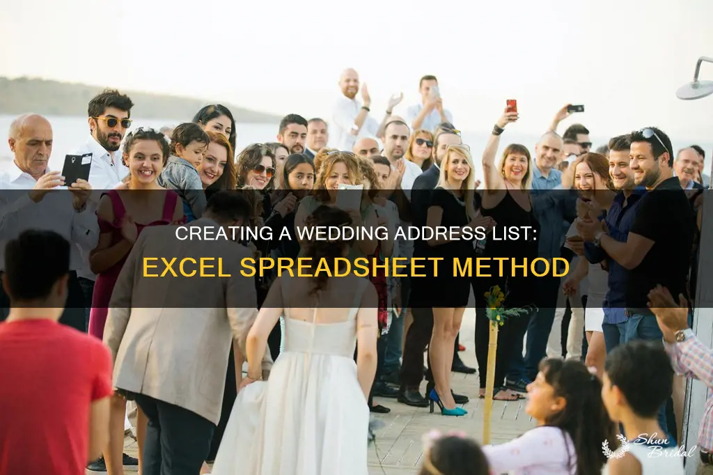 how to make a wedding address list in excel