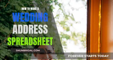 Creating a Wedding Address Spreadsheet: A Simple Guide