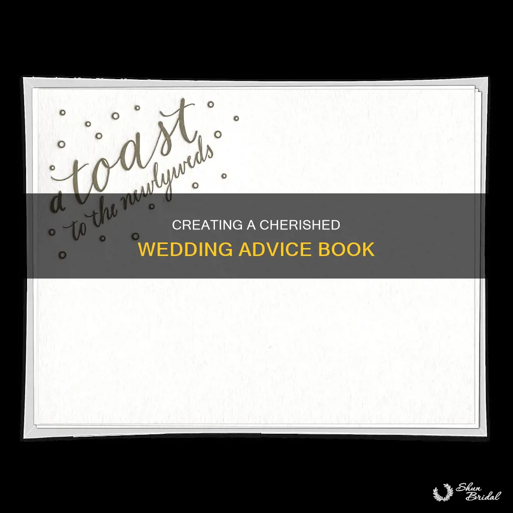 how to make a wedding advice book