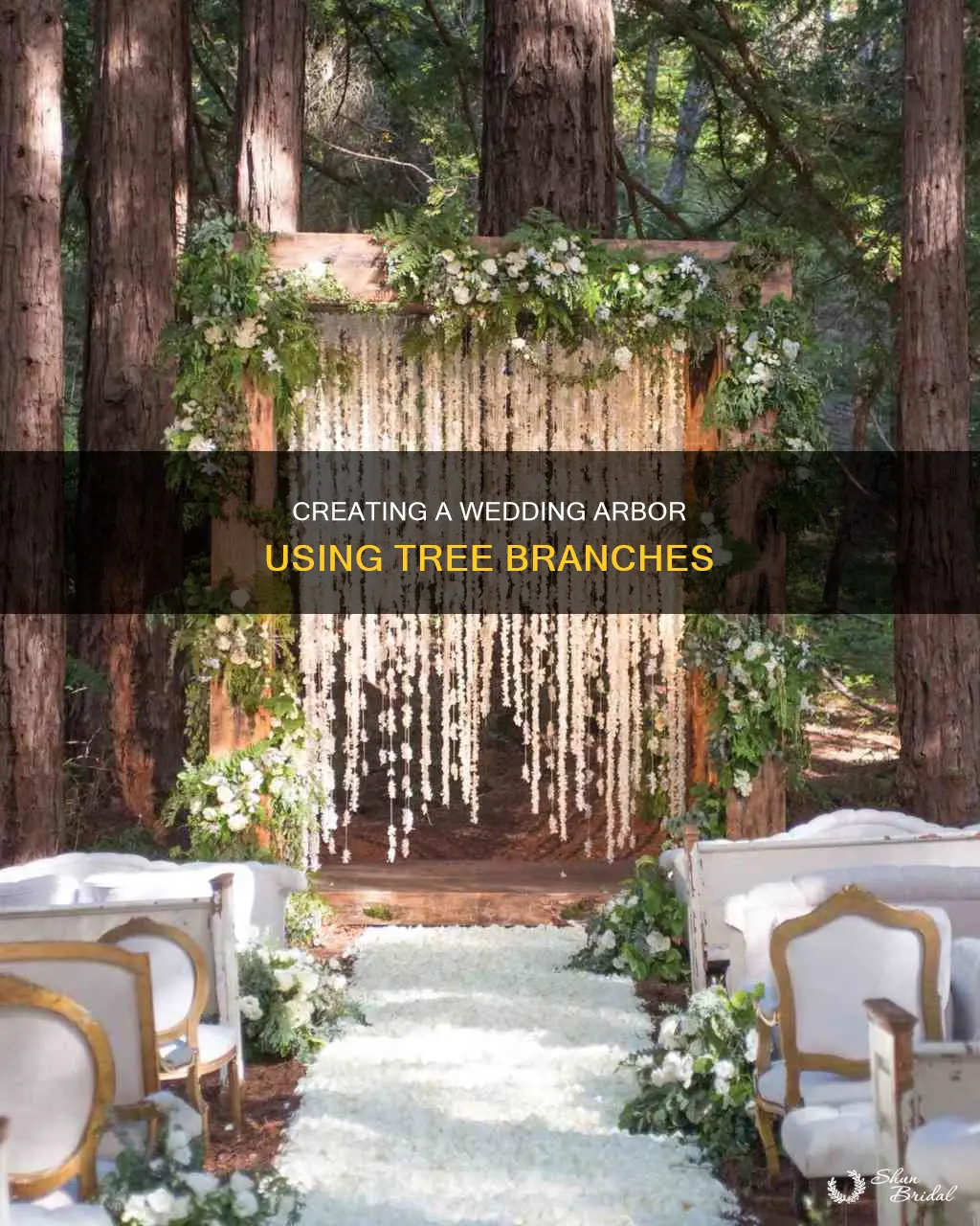 how to make a wedding arbor from branches