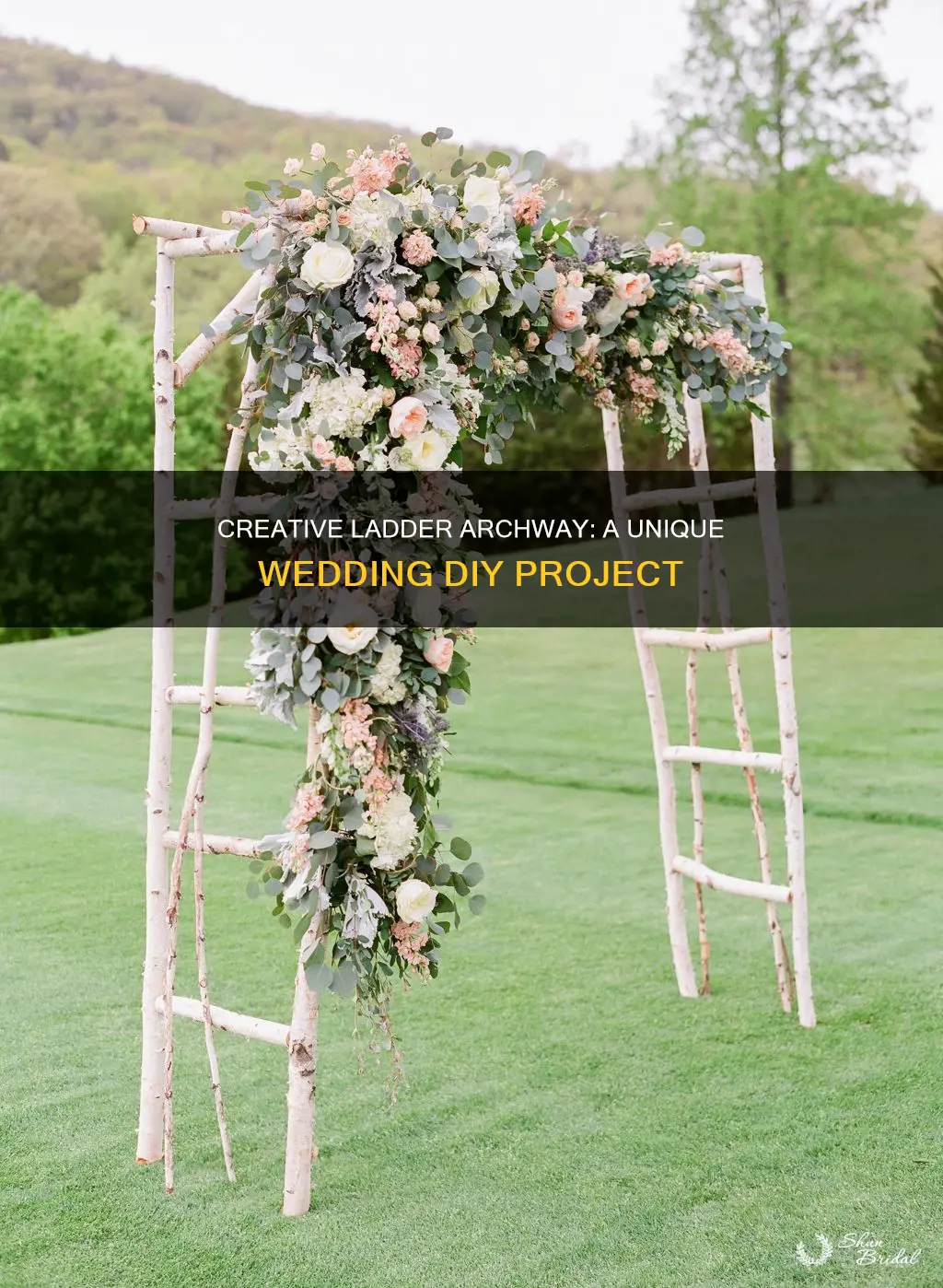 how to make a wedding arch out of ladders