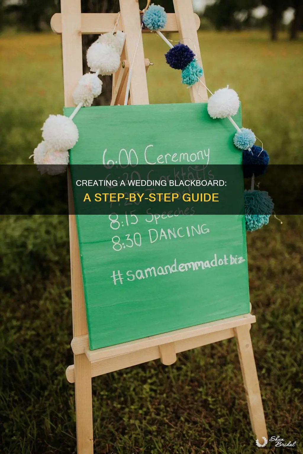 how to make a wedding blackboard