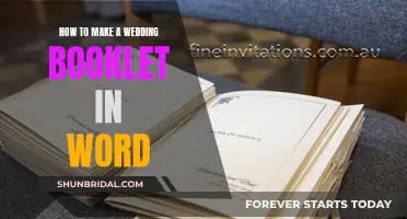 Creating a Wedding Booklet: A Microsoft Word Guide