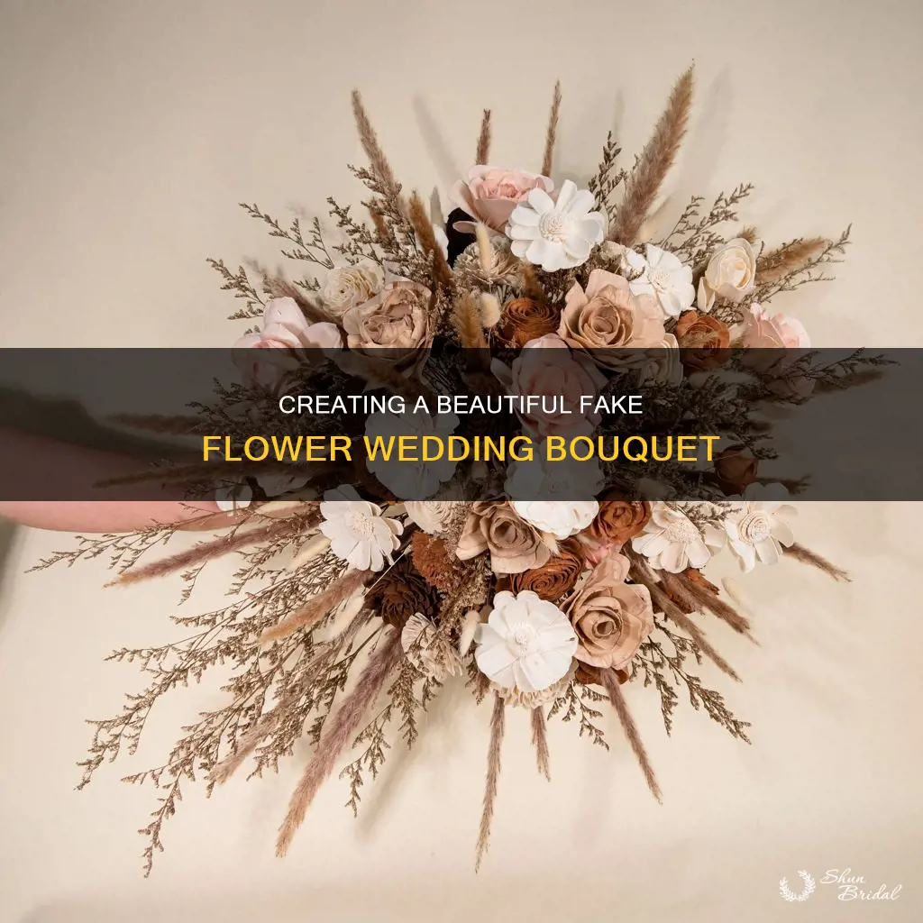 how to make a wedding bouquet fake flowers