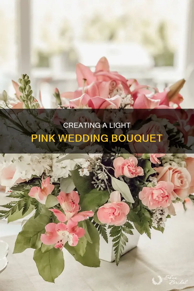 how to make a wedding bouquet light pink