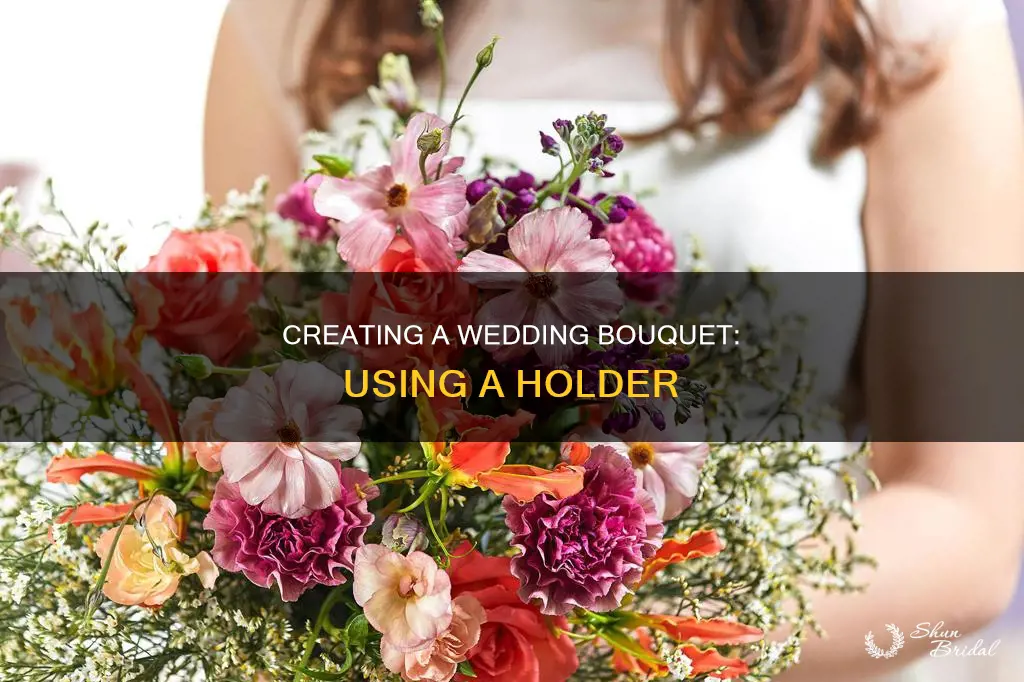 how to make a wedding bouquet with a bouquet holder