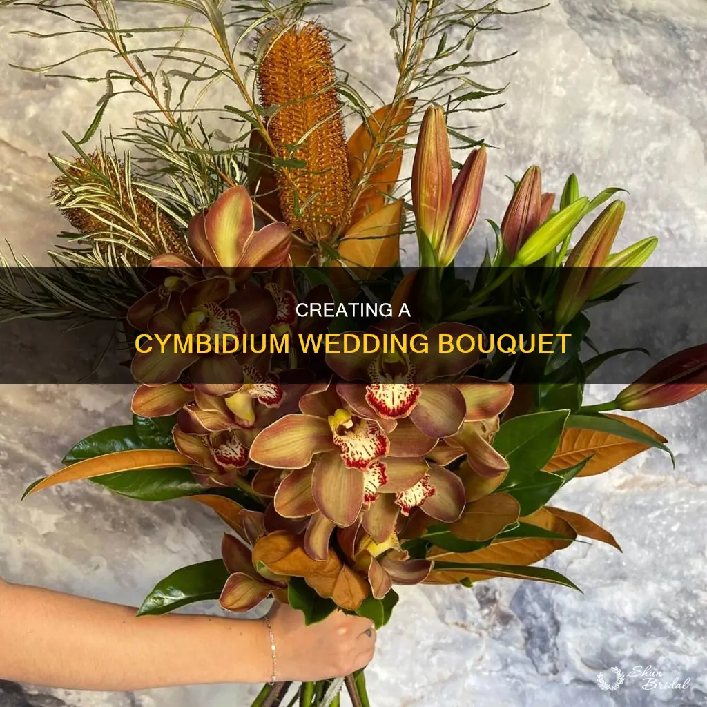 how to make a wedding bouquet with cymbidiums