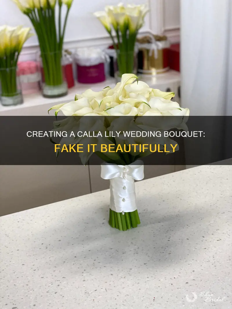 how to make a wedding bouquet with fake calla lilies